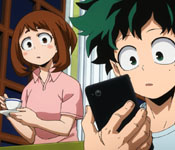 midoriya watching gentle criminal's video